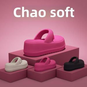 Womens Thick Heel Sandals Summer Outdoor Wear Anti-Slip Beach Slippers Casual Style EVA Material Comfortable Home Slippers