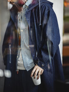 MADEN | Vintage M51 Denim Fish Tail Loose Mid-length Hooded Jacket Mens Fall