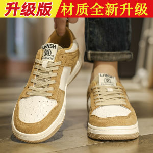 Casual Sporty Mens Shoes Anti-Slip Breathable Comfortable All-Season Flat Heel round Toe Rubber Outsole Fashionable White Sneakers