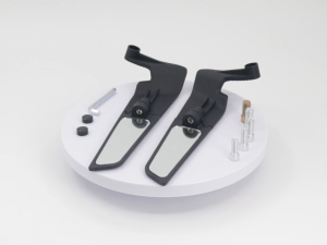 Universal Motorcycle Rearview Mirror Full Alloy Wind Wing Rotate Side Mirror Reduces Wind Resistance