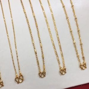 สร้อยคอทอง สร้อยทอง สร้อยแฟชั่น คละลาย ความยาว 16 นิ้ว ทองหุ้ม ทองชุบ ฟรีถุงกํามะหยี่