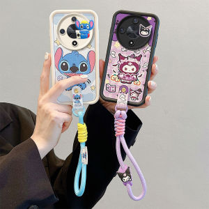 New Phone Case Honor X9b X8c X6b X8a X8 X6 X5 Plus 5G 4G Ins Fun Cute Cartoon Briquette Kuromi Bear Stitch Anti-drop Leather Grain Casing with Lanyard 2025