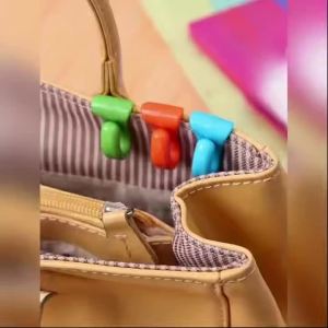 2PCS Colorful Mini Bag Clip Anti-Lost Key Hook Portable Bag Organizer for Handbag Backpack Travel Bag