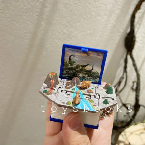 Dinosaur Toys for Children 3 Dstereo Foldable Pop-up Book Mini Press Bounce Book Keychain Toy Spaceman 3 +