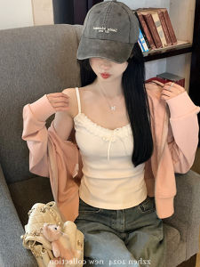 Pure Desire Butterfly Knot White Knitted Tube Top Women Spring Autumn Short French Sweet And Spicy Mini Shirt Inner Wear