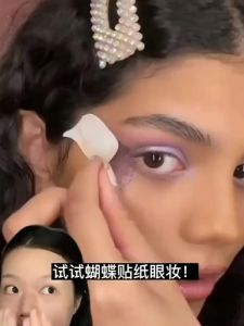 Stiker Tato Wajah Bentuk Kupu-Kupu/Stiker Sayap Kupu-Kupu Berkilau/Tato Wajah Tubuh Tangan Sementara Tahan Air Tato Temporer Tato Sementara