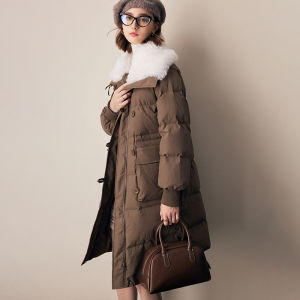FAMANXUAN | High-end Down-filled Fur Collar Goose Feather Womens Coat