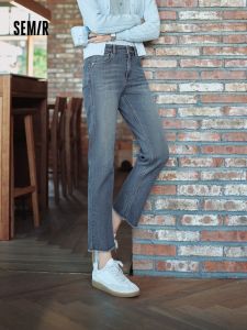 Quần Jeans Denim Semir Ống Thẳng Cho Nữ Cạp Cao Ôm Dáng Quần Dài Đến Mắt Cá Chân Ôm Dáng Thu Đông 2025 Thời Trang