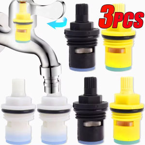 3Pcs Universal Replacement Faucet Cartridge Plastic Tap Cartridges Bathroom Kitchen Faucets Replacing Accessory Household Repair Part
