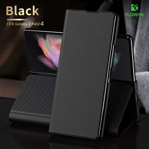 Floveme Cho Samsung Z Fold6 Fold5 5G Fold4 Fold3 Kevlar Pattern Vỏ bảo vệ Cho Samsung vỏ điện thoại Cho Samsung Galaxy Z Fold6 Fold5 Z Gấp 4 Gấp 3 Fold2 Holster Hoesje Túi đựng điện thoại vỏ điện thoại ví lật Trường Hợp