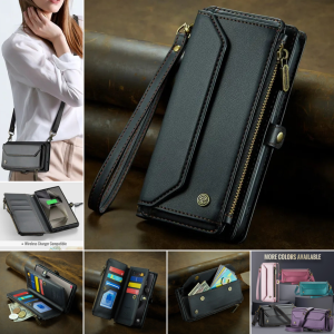Crossbody Lanyard Wallet Case for Samsung Galaxy S25 S24 Ultra S23 FE S22 Plus A16 A36 A56 A15 A35 A55 Flip Leather Phone Cover