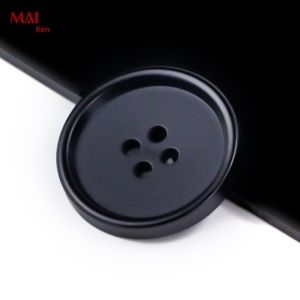 High-End Resin Button Mens round Woolen Coat Button Black Resin Cuff Link for Formal Pants Suitable for Womens Open Cardigan