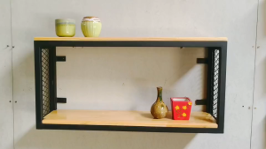 ชั้นวางตกแต่งบ้าน ตะแกรงวางของ ชั้นวางของในครัว ชั้นวางของติดผนัง แบบติดผนัง ชั้นวางโมเดล โครงเหล็ก ท็อปไม้ งานสไตล์ลอฟท์ งานฝีมือมือ งานสวย แข็งแรงมาก (รับทำตามขนาดที่ต้องการ) MT109