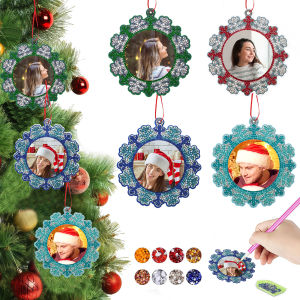 other | 4-Piece Diamond Painting set photo frame Decoration Christmas pattern acrylic Material tree Decoration Christmas gift