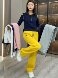 Slimming High Waist Casual Pants for Women Embroidered Wide Leg Loose Fit Commute Style Spring New Arrival Chinese Manufacturer