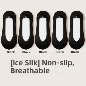 Miiow | Breathable Ice Silk Boat Socks Womens High Elastic Anti Slip No Heel Short Ultra Thin Cool Invisible Traceless Slip On Socks