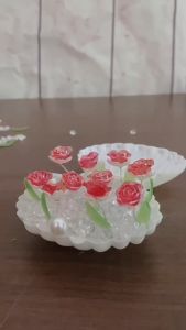 DIY เชลล์โรสไฟกลางคืนที่ทำด้วยมือตกแต่งห้องนอนบรรยากาศแสงสาวแม่แฟนของขวัญวันเกิดวันวาเลนไทน์