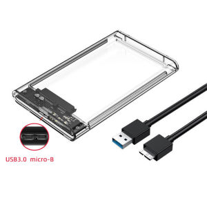 USB 3.0 Type C Clear External Hard Drive Enclosure 2.5 Inch SATA HDD SSD Transparent Hard Disk Case Support UASP For PC Laptops