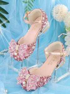 MENGBEIHUAN | Trendy High Heel Girls Sandals Crystal Silver