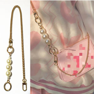 Underarm Bag Chain Shoulder Strap Accessories LV Small Mahjong Bag Transformation Pearl Extension Chain Cross Body Strap Single Buy High-End