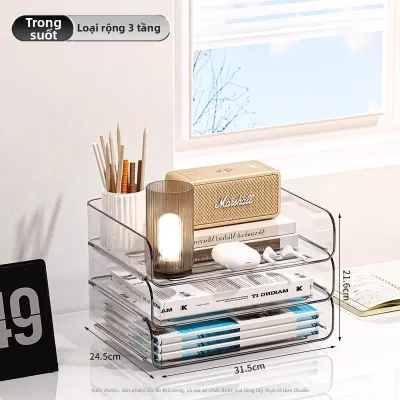 Keluojing | Giá Đựng Hồ Sơ Ngăn Đựng Tài Liệu Trong Suốt Đa Lớp