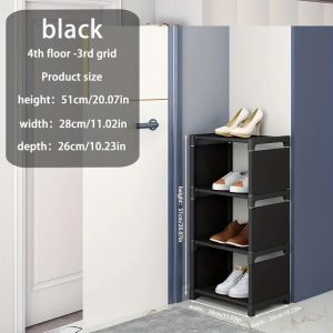 Multi Tier Metal Shoe Storage Rack Dustproof Space Saving Structure Home Entryway Bedroom Dorm Daily Shoes Arrangement Organizer