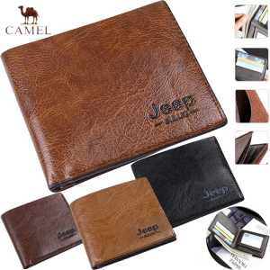Top Fashion Men JEEP Wallet For Men Short High Quality PU Material Business Casual Style Wallet Card Holder Organizer