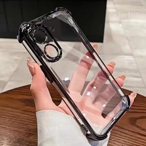 Transparent Black Phone Case for Xiaomi Poco X8 X7 X6 Pro 5G Clera Back Soft Tpu Cover Protective Camera Pocco X 8 7 6 X8Promax