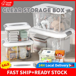 Clear Storage Bin With Lids Plastic Pantry Organizer Home Storage Bins Plastic Storage Container Stackable Box with Lids for Organizing