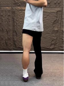 กางเกงยีนส์ทรงหลวมเอวกลางสไตล์อเมริกันสำหรับผู้ชาย ทรงขาบานเล็ก กางเกงยีนส์ทรงเอวต่ำทรงสลิมฟิตสำหรับผู้ชาย