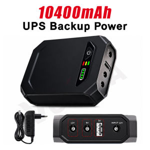 diymore | Mini UPS Backup Power 10400mAh High-Capacity UPS Uninterruptible Power Supply 5V9V12V Output for WIFI Router Optical Adapter