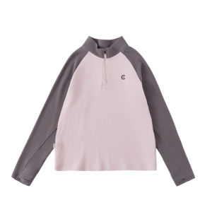 cicochild | Thermal Fleece Lined Hoodie Stand Collar Top