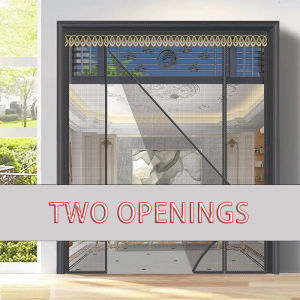 ตาข่ายกันยุงฉากบังประตูตาข่ายไล่แมลงผ้าม่านประตูโรงรถขนาดใหญ่ปรับขนาดได้สำหรับฤดูร้อน