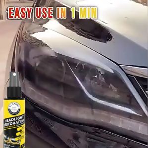[Effective in10second] Headlamp polish120ml No disassembly Easy renovation Nano coating protects for5years Car headlight repair fluid Car Headlamp cleaner Car Vehicles HeadLamp Restoration spray Headlamp restoration kit Pengilat Lampu Kereta 汽车大灯修复液