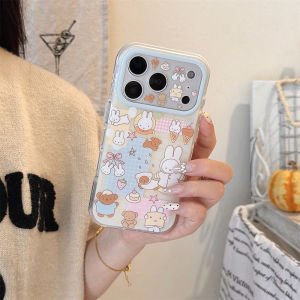 Miffy | Kawaii Bear Miffy Rabbit Cartoon Phone Case for iPhone 17 17 Pro 16 16 Pro Max 15 Max Shockproof Cute Cover with Charm Funda