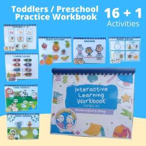 Interactive Learning Workbook Complete Set Laminated Activities Busy Book thinkingtots.shop
