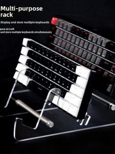 Acrylic Mechanical Keyboard Display Stand Game Keyboard Storage Floating Shelf Organizer Holder Home Storage Accessories