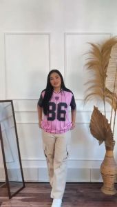 Baju Jersey Wanita Full Printing Kaos Jersey Rugby Perempuan Sport