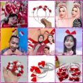 BANDO MERAH PUTIH ELASTIS / BANDO POM-POM HUT RI / BANDO BUNGA RENDA 17 AGUSTUS / BANDO KEPANG KEMERDEKAAN / BANDO PITA MERAH PUTIH / BANDO BENDERA MERAH PUTIH / FREE SIZE / BMP5930. 