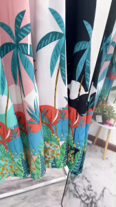 P16154 Set 2 ชิ้น เสื้อปกเชิ้ตแขนเบิ้ลติดกระดุมด้านหน้า + กางเกงขายาวเอวยางยืดด้านหลัง