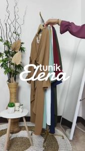 LONG TUNIK WANITA KOREAN STYLE CRINKLE /ELENA LONG TUNIK REMAJA AKSEN TALI AIRFLOW