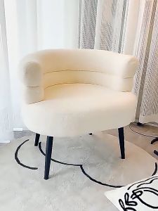 Single Sofa Nordic Style Makeup Chair Home Balcony Bedroom Lazy Comfortable Sofa Chair Cashmere