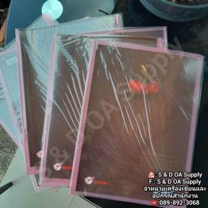 แฟ้มโชว์เอกสาร โรบิน รุ่น 175 ชนิดสอดปกได้ (สีชมพู) A4 เติมไส้ได้