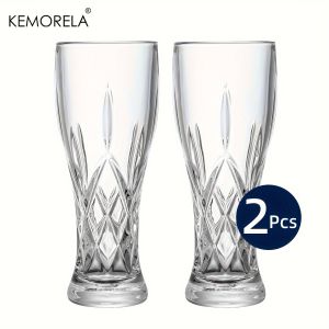 1/2PCS Glass Beer Mug 400ML Craft Beer Glasses For Vodka Beer Spirits Strong Alcoholic Drink Roostertail Party Drinking Glasses