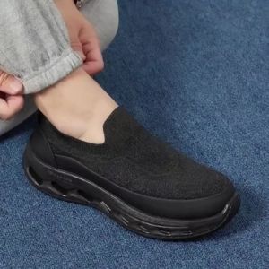 Desai Mens 2026 Autumn Hands-free Slip-on Walking Shoes Breathable Knit Cushion Sole For Daily Commute Office All-day Wear