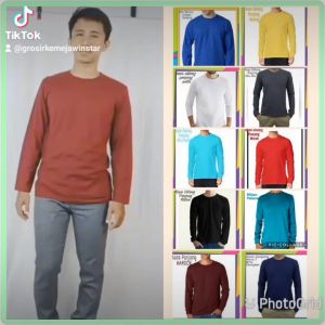 Kaos oblong polos lengan panjang MERAH MARRON - kaos polos MERAH MARRON - MERAH TUA - 100% BAHAN PREMIUM KATUN - KAOS POLOS COWOK - KAOS POLOS LENGAN PANJANG - KAOS POLOS COWOK