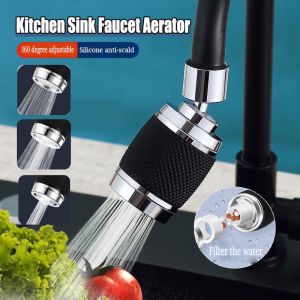 Hàng sẵn Đầu vòi rửa bát tăng áp đồng thau inox 304 cao cấp 3 Chế độ phun cực mạnh xoay 360 - Sử dụng cho bồn rửa chén