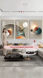 Modern Home Decor Painting 3Pcs Set dining Room Mural Bedroom Back Wall Decor Frame Corridor Fresco
