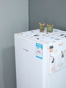 【Zhaozhao】ผ้าคลุมตู้เย็น ผ้าคลุมตู้เย็นกันฝุ่น กันน้ำและกันฝุ่น ซักได้ เครื่องมือเก็บของในครัวเรือน หลากหลายสไตล์ ขนาด130x54cm