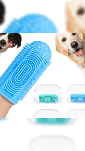 Dog Toothbrush Dog Tooth Brushing Kitpet Toothbrush Dog Finger Toothbrush for DogsDog Teeth CleaningCombine with Dog Toothpaste for More Thorough Cleaning